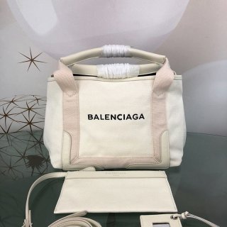 Love at first sight? Balenciaga Navy Cabas Replica XS 2WAY Tote Beige x Light Pink bav88981