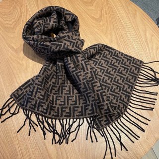 Popularity rising Fendi scarf imitation scarf wool intarsia tassel feo36418