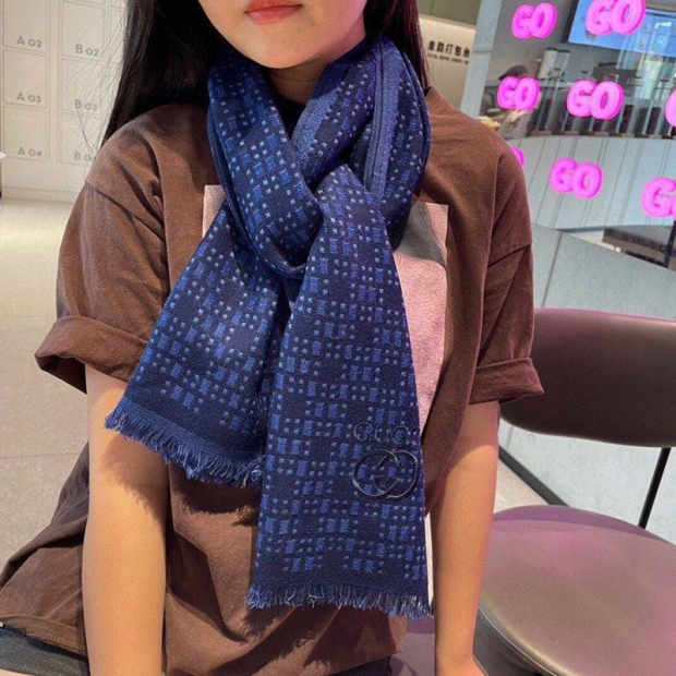 21-22AW Gucci Graphic Cashmere Scarf Replica gug75551