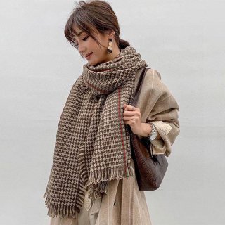 Very popular! Gucci houndstooth cashmere scarf gux31732