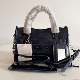 21AW New Balenciaga Classic City Bag Replica Navy Blue bae42558