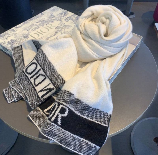 New color ☆ Rare Dior scarf copy CD ICON D-WHITE scarf muffler deh39528