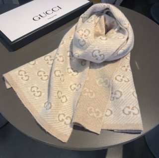 Free shipping Gucci GG Jacquard Replica Wool Scarf gul22501
