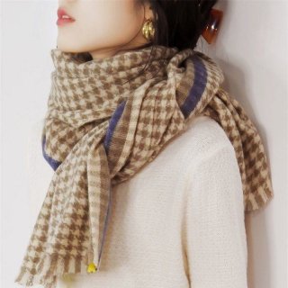 Best Price Guaranteed: Gucci Houndstooth Replica Cashmere Scarf gud30913