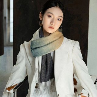 ★Popular in Japan! Loewe fake striped scarf (cashmere) loc69747