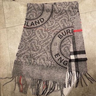 New Burberry Sale Reversible Check and Monogram Cashmere Scarf Bal83412