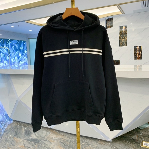 Extremely rare! Jil Sander hoodie replica, logo embroidered sweatshirt hoodie, 2 colors, Jib27233