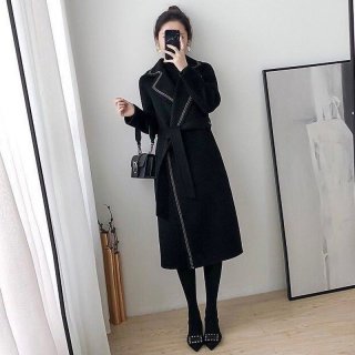 Tracked shipping Max Mara Manuela Icon Coat Replica Black mat93113