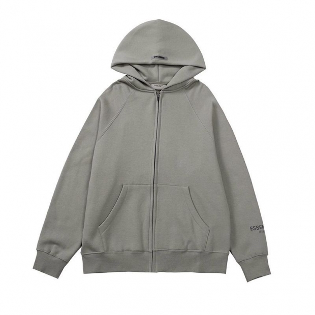 Eye-catching color Fear of God Essentials copy hoodie gray fid30641
