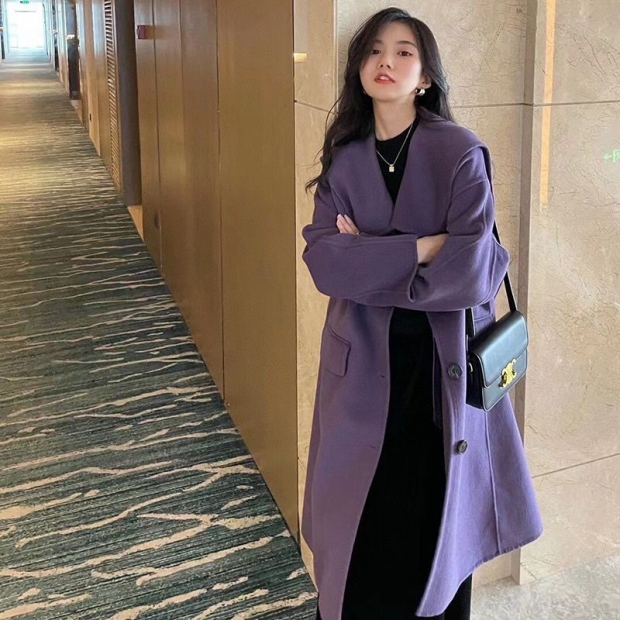 Love at first sight? Max Mara 101801 Icon Coat fake purple maz77981