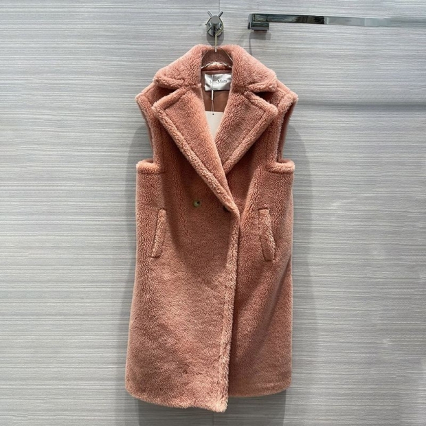 New for Autumn/Winter, Max Mara Teddy Bear Vest, Fake Pink, mab06826