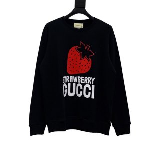 New Spring Collection Gucci 21AW★STRAWBERRY Logo Sparkly Fake Sweatshirt gut54976