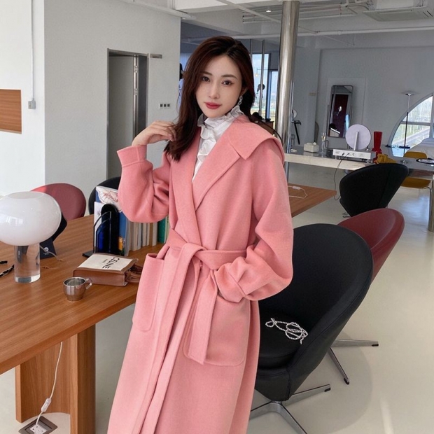 Very popular!! New color Max Mara cashmere coat replica pink map59454
