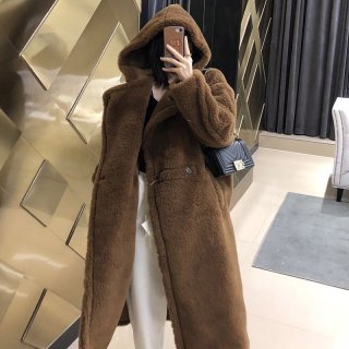 Free shipping Max Mara hooded teddy bear icon coat replica mas33895