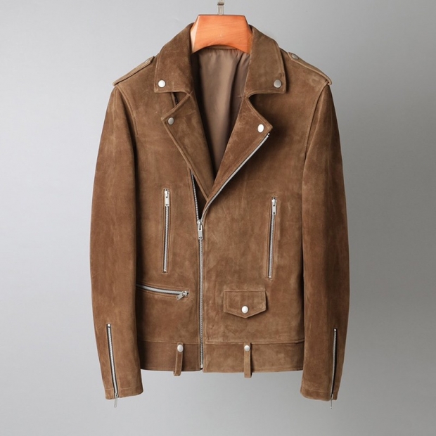 21-22AW Saint Laurent Replica Suede Bomber Jacket Sad25369