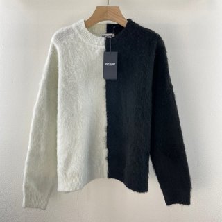 Very popular!! New color Saint Laurent fake wool jacquard boat neck long sleeve sweater Sai53985