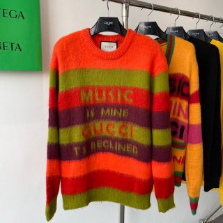 [Limited Color] Gucci 100th Anniversary Sweater Wool Tops Fake Logo Ready-to-Wear guy59239