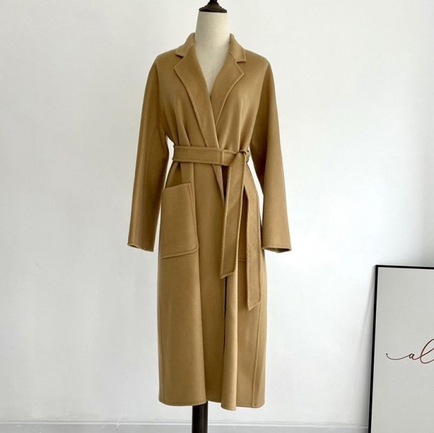 Extremely rare! Max Mara fake Ludmila cashmere coat khaki map80298
