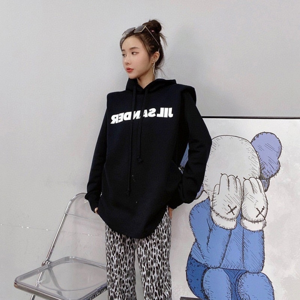 Very popular all over the world? Fake Jil Sander hoodie with embroidered logo sweatshirt Jij64998