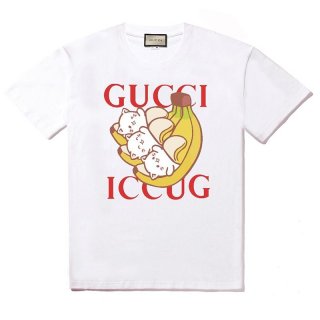 Very popular!! New color ☆Gucci☆ Bananya print oversized T-shirt fake gub49687