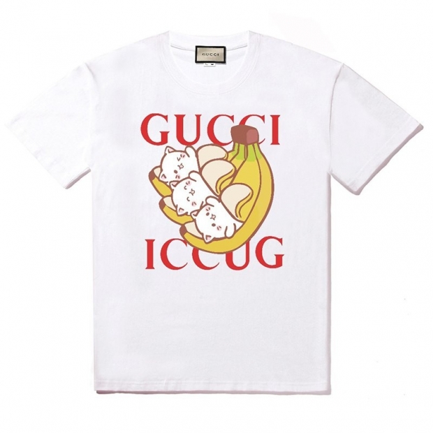 Very popular!! New color ☆Gucci☆ Bananya print oversized T-shirt fake gub49687