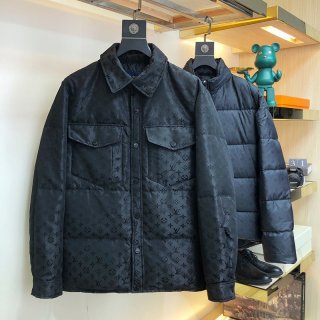 Free shipping Louis Vuitton jacket replica Monogram Navy Black vuy33997