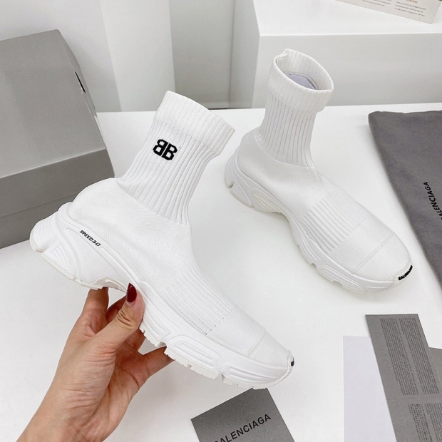 No.1 Popular Balenciaga Speed Trainer Replica Speed 3.0 BB Logo Sole Unit Sneakers baa76285