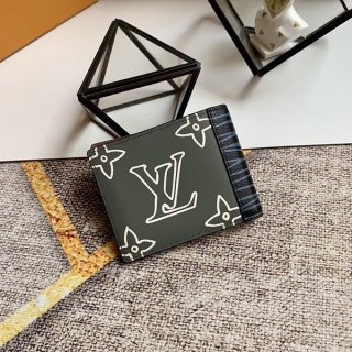 Rare color Louis Vuitton wallet replica Monogram Portefeuille patchwork folding wallet vuf57212