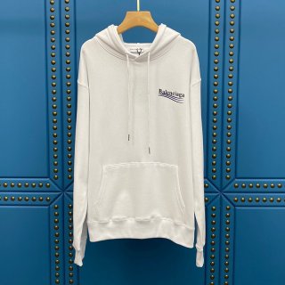 Eye-catching color★Balenciaga hoodie replica★Cotton hoodie white 600583TIV531070