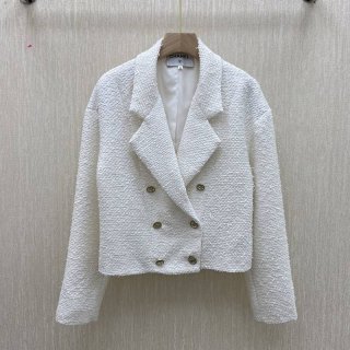 Not available in Japan Chanel Replica Tweed Wool Coat Fake shb02450