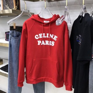 Cute [New] Celine ★ Logo Sweat Hoodie Replica Cen06837
