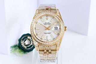 No.1 Most Popular Rolex Replica Watch Datejust 41MM White Diamond Bezel 18K roo38140