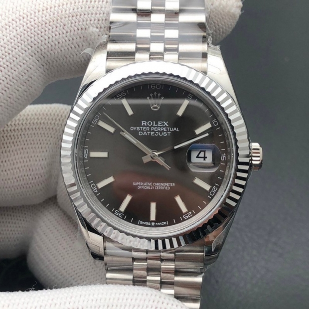 No customs duties Rolex watch Datejust copy 41 Stainless steel/white gold Men's Datejust rof36929