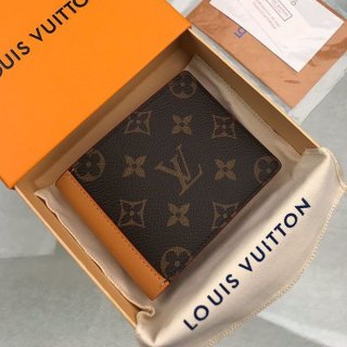 Very popular! Louis Vuitton wallet copy Monogram bi-fold wallet ☆ Portefeuille Multiple M69024