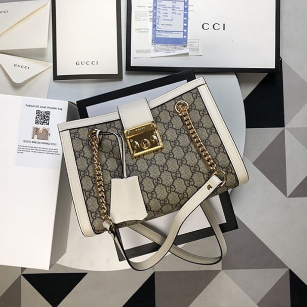 Gucci Padlock GG Supreme Shoulder Bag Copy 498156 KHNKG 9761