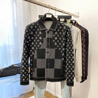 Limited edition rare Louis Vuitton denim jacket replica NIGO x LV Monogram Black 1A88WR