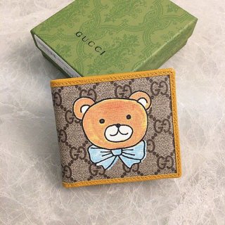 [Gucci] Gucci x KAI collaboration mini wallet replica bear print 660159 2YOAG 8695