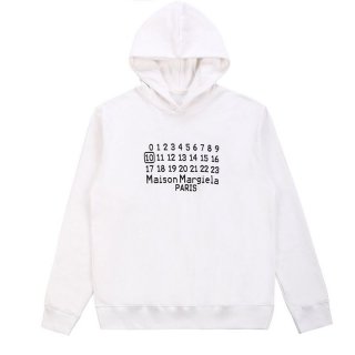 《Very Popular》MM6 Maison Margiela Logo Print Cotton Hoodie Replica Mav59351