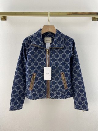 ★Japan!! Popular! Celine 2021 Saint Tropez Trucker Jacket Replica Denim Ceo83650