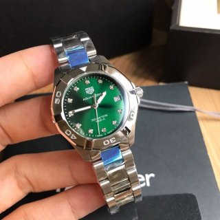 Rare Tag Heuer Aquaracer Replica Quartz Green/Diamond/Stainless Steel WBD1316.BA0740