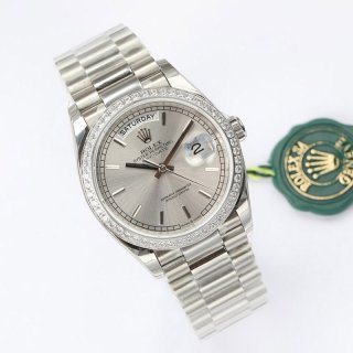 Free shipping Rolex watch replica Day-Date Silver 36mm roc74154