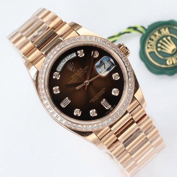 Tracked delivery Rolex watch replica Day-Date Chocolate 36mm ror51433