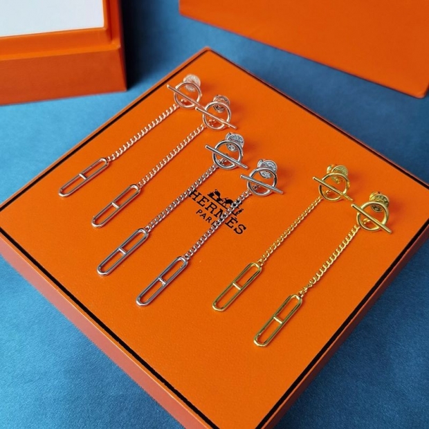 Hermes Farandole Replica 18K Rose Gold Earrings 3 Colors H219592B00