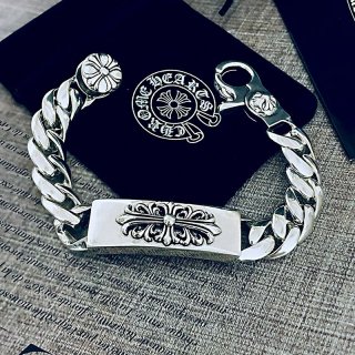 21AW New Chrome Hearts Floral Cross ID Bracelet Copy 13 Link Kun56261