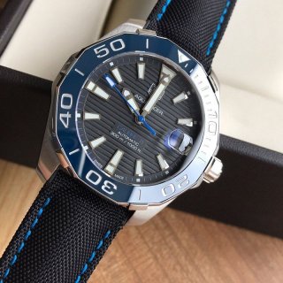 [Not available in Japan] TAG Heuer Aquaracer Replica Calibre 5 Black/Stainless Steel/Nylon 41mm TAg53788