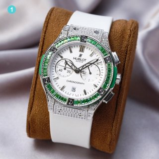 ★Japan!! Popular! Hublot Replica Watch Big Bang Steel Bucket Diamond 4 Colors huq33999