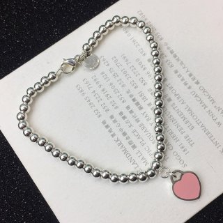 Classic Tiffany heart bead bracelet replica Tiq74552
