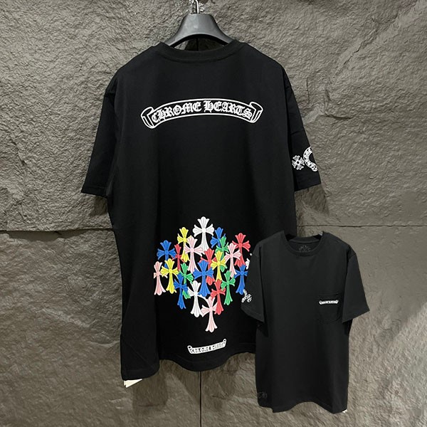 Chrome Hearts Scroll Multicolor Colorful Cross T-shirt Fake Kuv70305 Sold Out