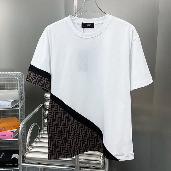 Nice Fendi White Jersey T-shirt Replica fey08198