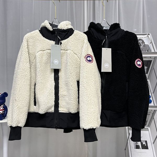 Cute Canada Goose Fake Fluffy Fleece Jacket 2 Colors Cae56046